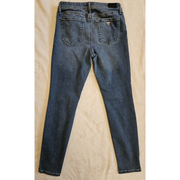 Guess Mid Rise Skinny Melanie Fit Jeans Blue Stretch Size 29 - Picture 8 of 13